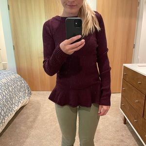 TORY BURCH sweater/shirt, wine